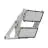 Ledvance LED Valonheitin Max Radial 10 Aluminium Harmaa 900W 154800lm 10D - 830 Lämmin Valkoinen | IP66 - Symmetrinen
