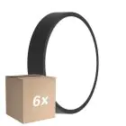 Monipakkaus 6x Ledvance LED Bulkhead Pyöreä Musta 10W 1220lm - 830-840 CCT | 262mm - IP65 - Liike- ja Valotunnistin