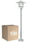 Monipakkaus 10x Nordlux Agger Jalustalamppu Metalli- Brushed Aluminium | Sopii 1x E27 